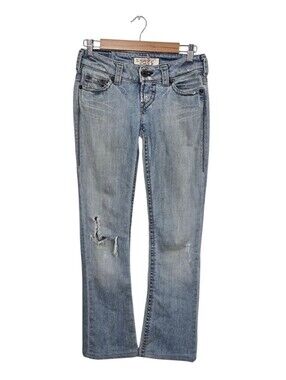 Y2K Western Glove Works 1921 Low Rise Faded Distressed Boot Cut Jeans 26W x 34L